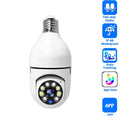Ampoule 1080P HD E27 Caméra de surveillance Anti-vol Moniteur de sécurité intérieure extérieure Caméra WiFi sans fil Vision nocturne Audio IP