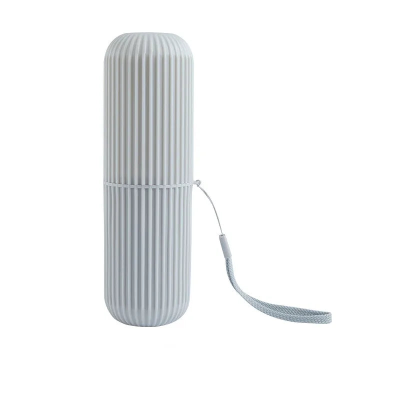 Étui de protection portable pour brosse à dents et dentifrice, idéal pour le voyage et le camping.